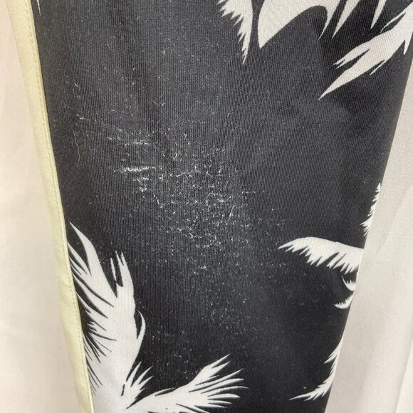 Lifted Anchors Track Pants Men's L Black White Cream Palm Tree Print Elastic Tie - Picture 13 of 14